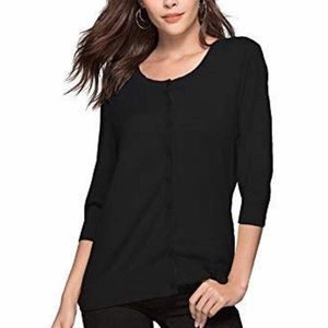 Women's 3/4 Sleeve/Long Sleeve Button Down Cardigans